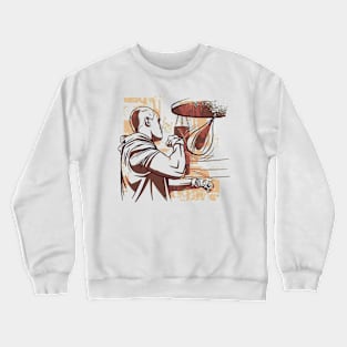 Boxer Training On A Speed Bag Crewneck Sweatshirt